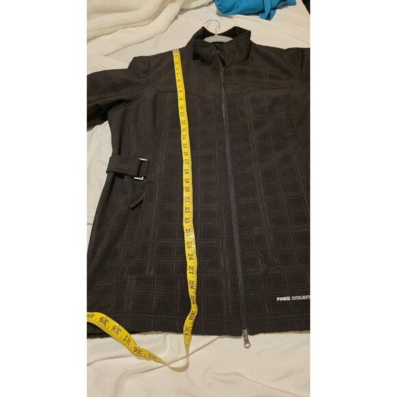 Free Country Jacket Womens 2X Black Faux Fur Lined Fall Winter Preppy Collared - Picture 8 of 11